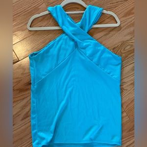 Bibi ribbed crisscross top